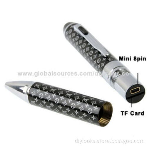 HD 1280x720/30fps LV Pattern Mini DV Hidden Spy Pen with Video Recording/Photo Shooting/Sound